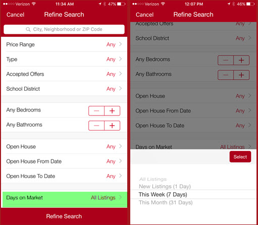 Mobile App New Listings Search - Mad City Dream Homes