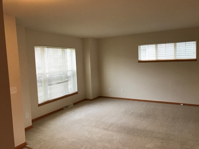 living room before professional home staging