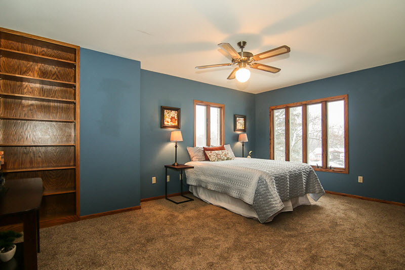 vacant bedroom professionally staged
