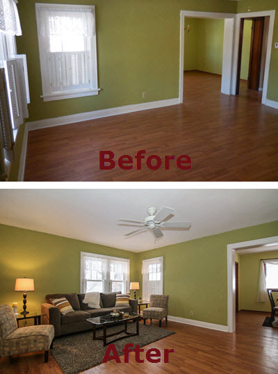 Professional Staging Before and After